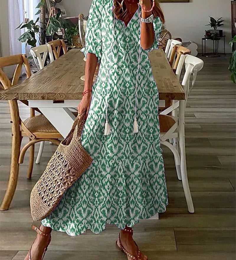 Michaela - Boho-Kleid mit Bauchbedeckung