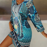 Emelia - Vibrantes Boho-Druckkleid