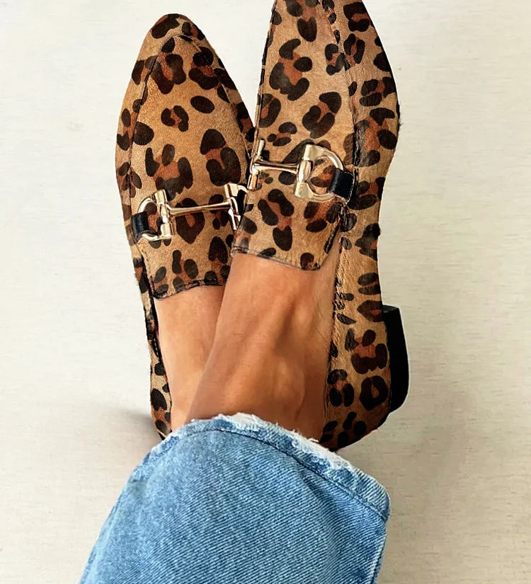 Gia - Elegante Leopardenmokassins