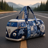 Gesteppte Reisetasche – Indigo