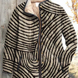 Ortrud™ | Steppjacke im Streifenwirbel