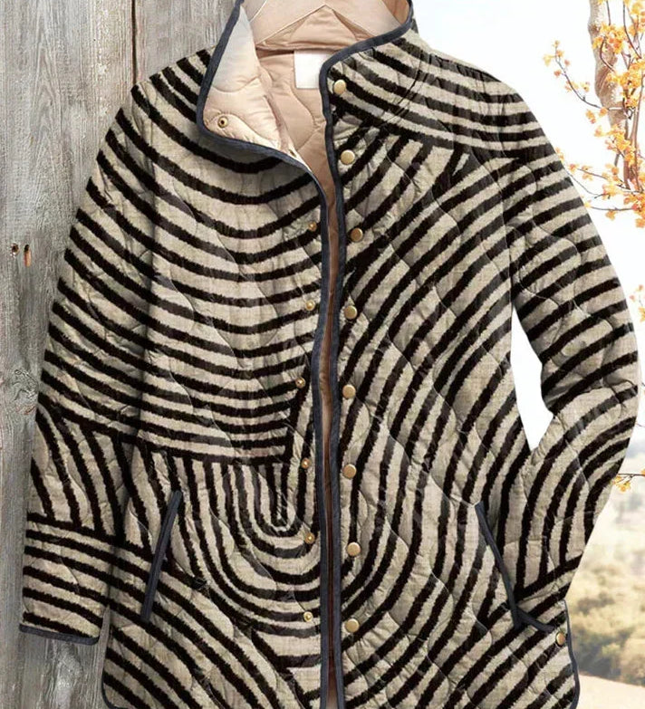 Ortrud™ | Steppjacke im Streifenwirbel