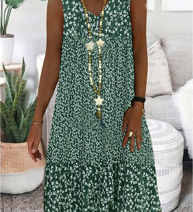 AYLA | ÄRMELLOSES KLEID MIT V-AUSSCHNITT