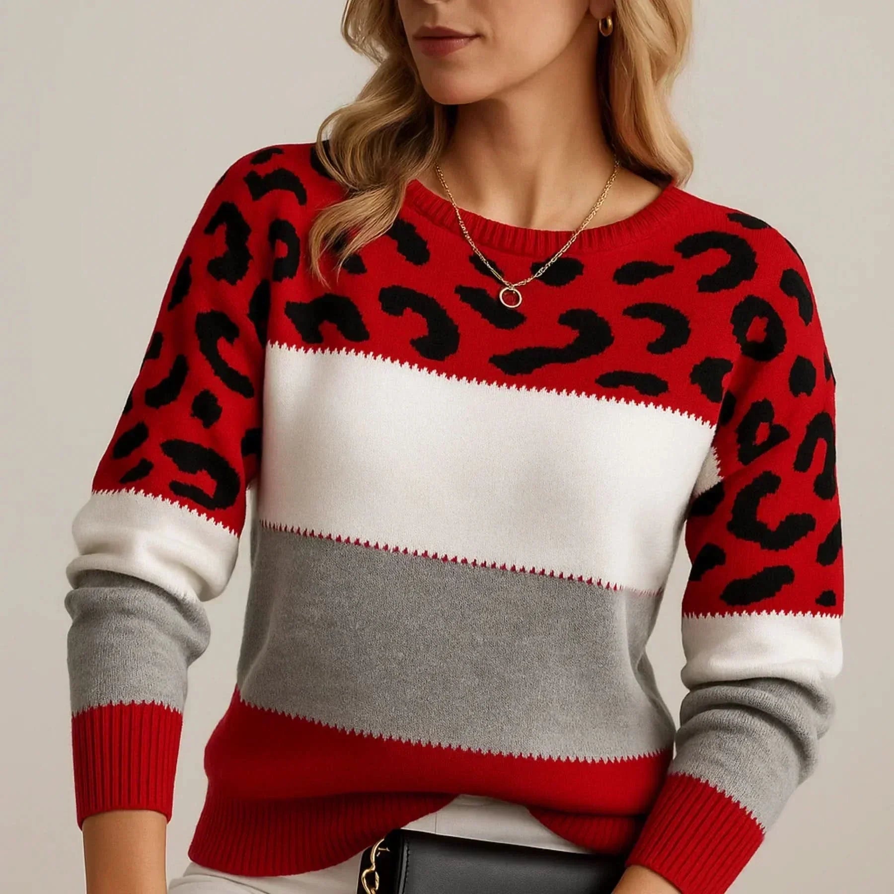 VELORA LEOPARD LUXUS-PULLOVER