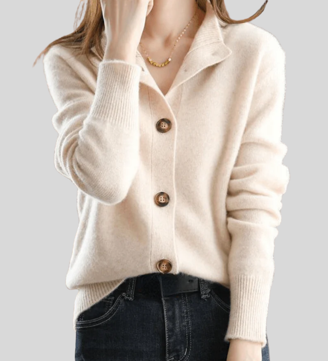 Claire | Kaschmir-Cardigan im Retro-Stil