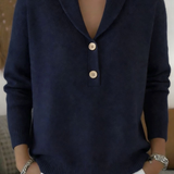 Sanfter Schalkragen-Pullover