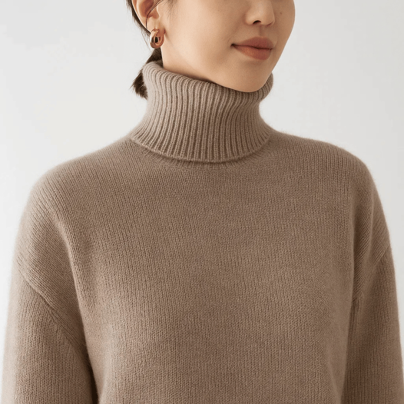 AURORA CASHMERE STEHKRAGEN-PULLOVER