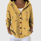 Strickjacke mit Kapuze