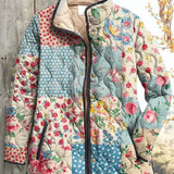 Karoline™ | Steppjacke im Blumen-Patchwork