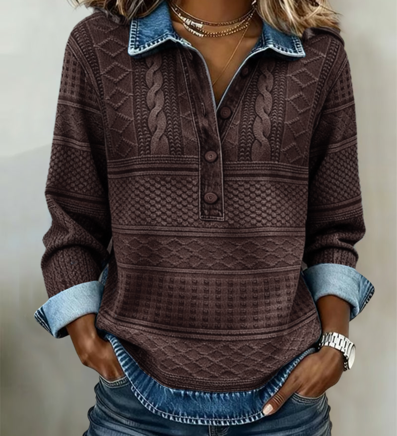 NIVELLE MODERN HALBKNOPF-PULLOVER