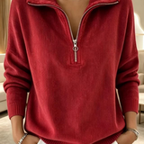 Sanfter Viertelzip-Pullover