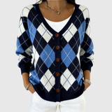 Bequemer Knopf-Cardigan
