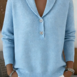 Sanfter Schalkragen-Pullover