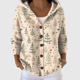 Strick-Cardigan mit Kapuze