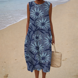 Bequeme ärmellose Sommerkleid