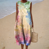 Bequeme ärmelloses Sommerkleid