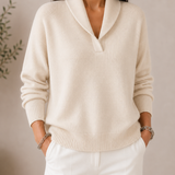 Sanfter V-Ausschnitt Pullover