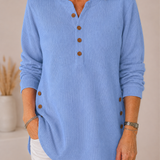 Bequemer Knopf-Pullover