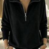 Sanfter Viertelzip-Pullover