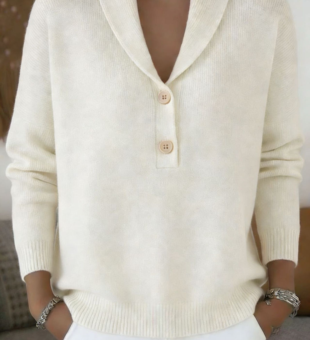 Sanfter Schalkragen-Pullover