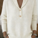 Sanfter Schalkragen-Pullover