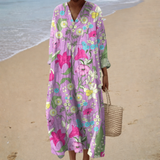 Flatterndes Sommerkleid mit Muster