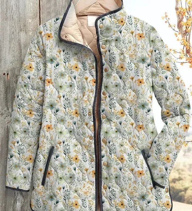 Waltraud™ | Steppjacke mit kleinen Blümchen