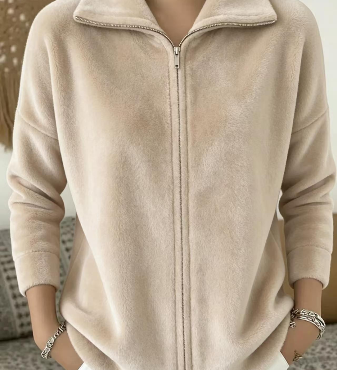 Sanfter Zip-Pullover
