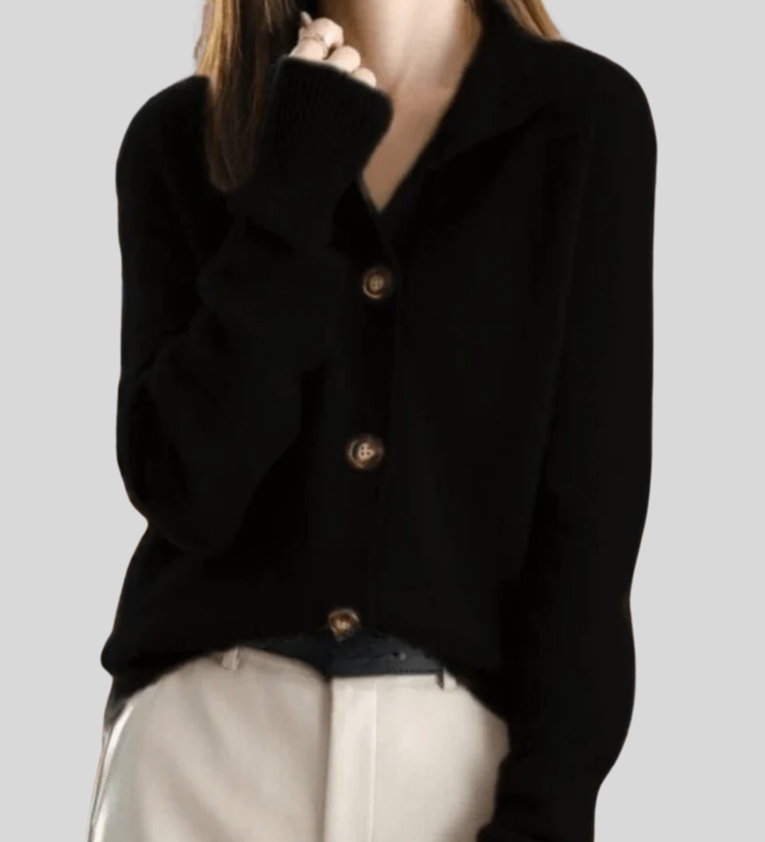 Claire | Kaschmir-Cardigan im Retro-Stil