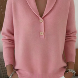 Sanfter Schalkragen-Pullover
