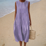 Bequemes Ärmelloses Sommerkleid