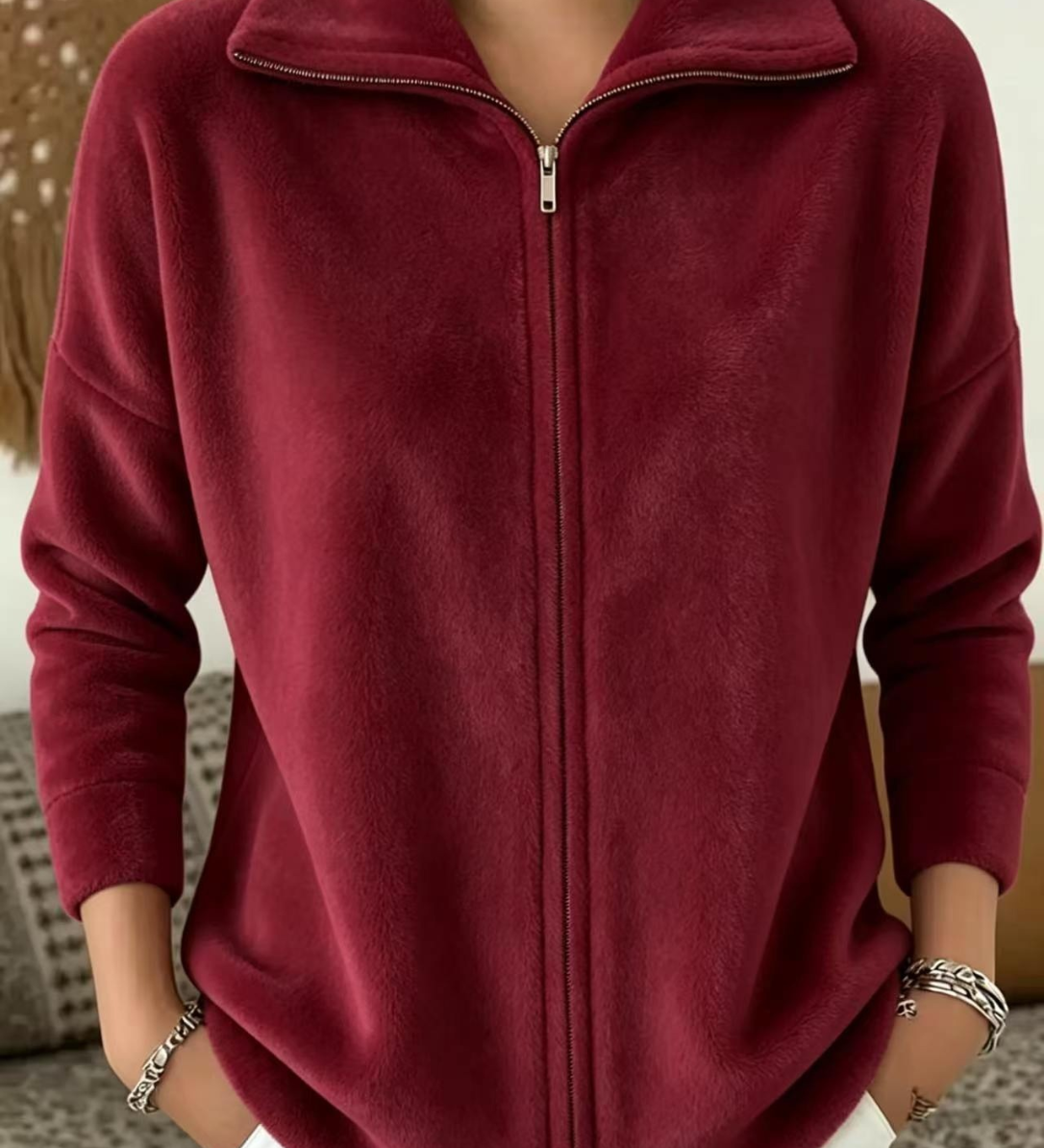 Sanfter Zip-Pullover