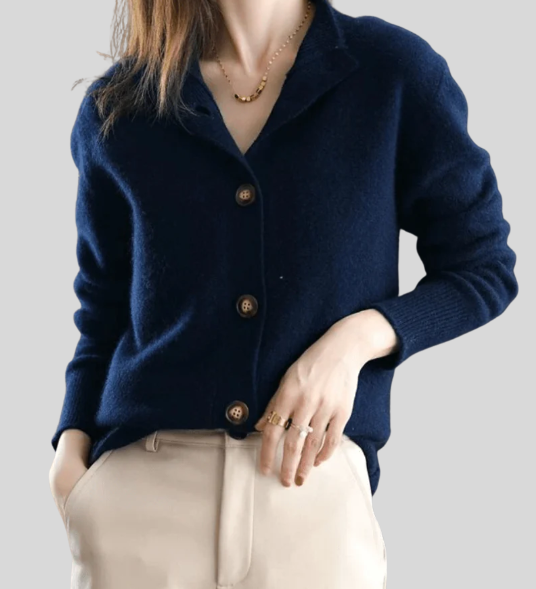 Claire | Kaschmir-Cardigan im Retro-Stil