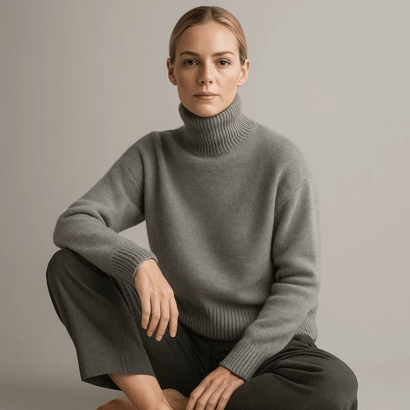 AURORA CASHMERE STEHKRAGEN-PULLOVER