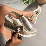 Baylie - Modische Metallic-Sandalen