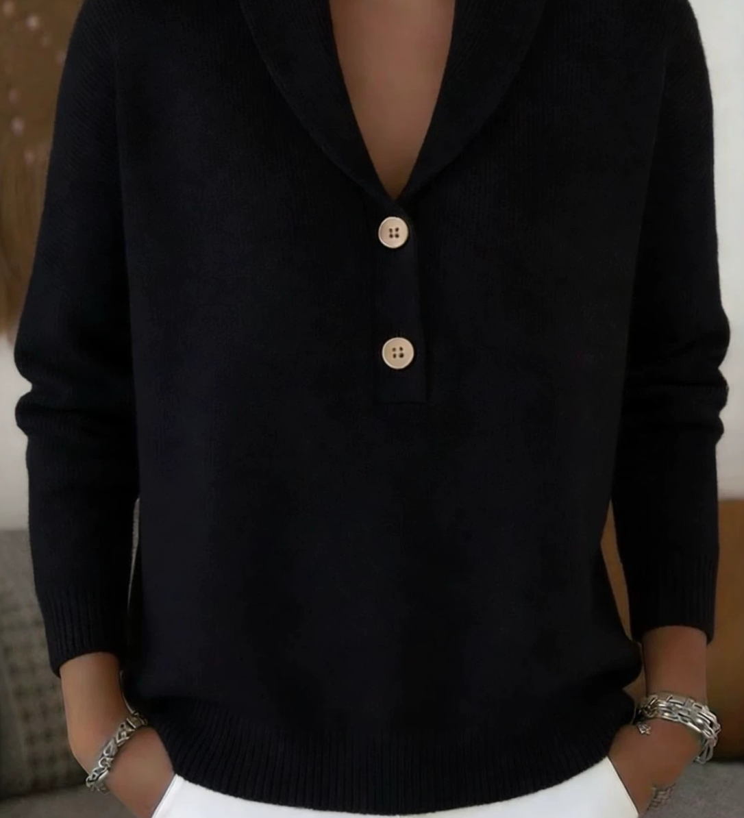 Sanfter Schalkragen-Pullover