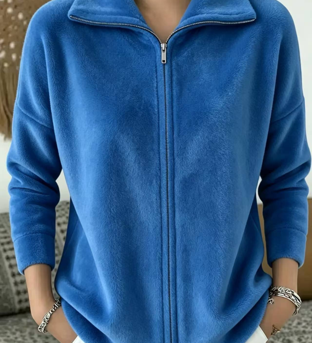 Sanfter Zip-Pullover