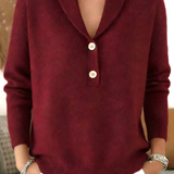 Sanfter Schalkragen-Pullover