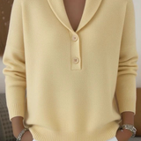 Sanfter Schalkragen-Pullover