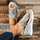 Baylie - Modische Metallic-Sandalen