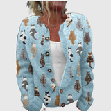 Charlotte™ | Cardigan mit Katzenmotiv