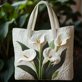 Gepolsterte Muscheltasche Handgemacht Weiß