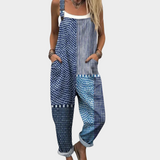 Boho-Overall Blau mit Patchwork