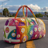Gesteppte Reisetasche – Hippie-Muster
