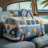 Gesteppte Reisetasche – Hippiebus am Strand