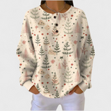 Ingelore™ | Pullover mit Zweigen auf Cremefarben