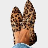 Gia - Elegante Leopardenmokassins