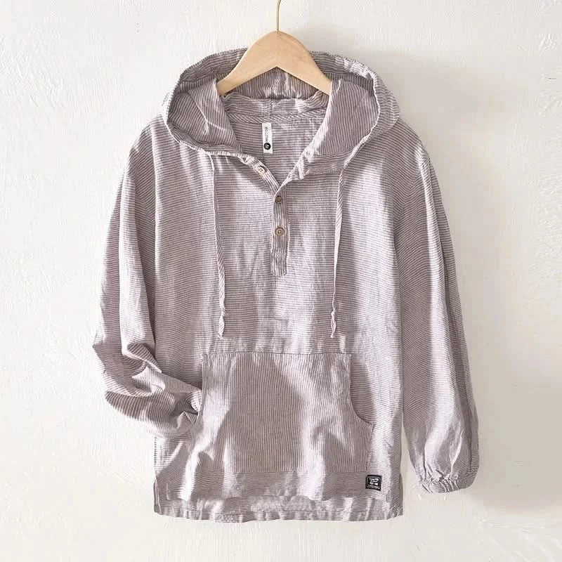 ANDORA LEINEN-HOODIE