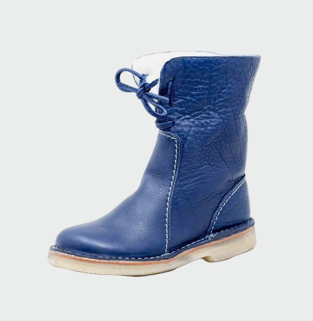 Wasserdichte Lederstiefel für Herren mit Wollfutter