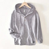 ANDORA LEINEN-HOODIE